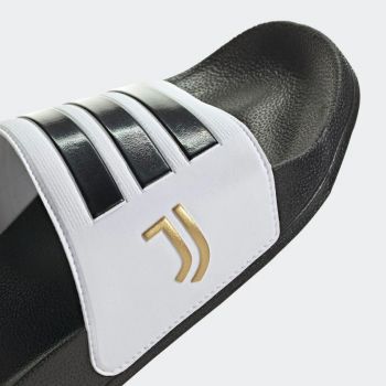 ADILETTE SHOWER SLIDES Cloud White / Core Black / Matte Gold